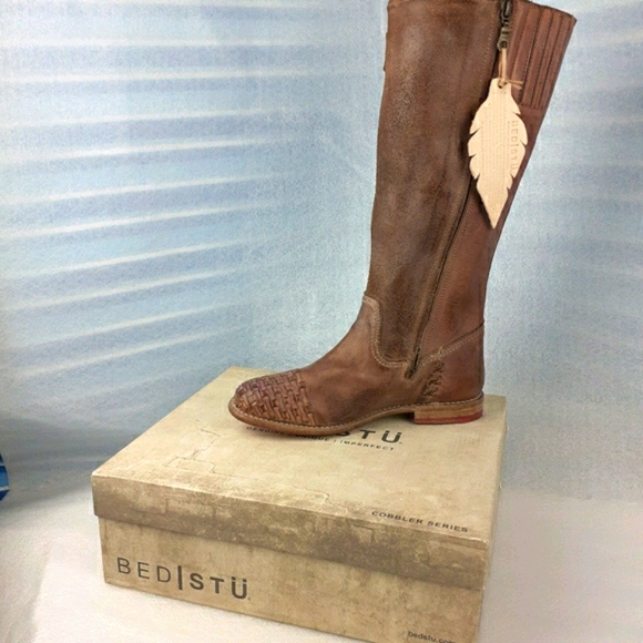 BED STU Leather upper Leather Lined Leather Sole Vibram Riding boot 7.5 BRANDNEW - Picture 6 of 16